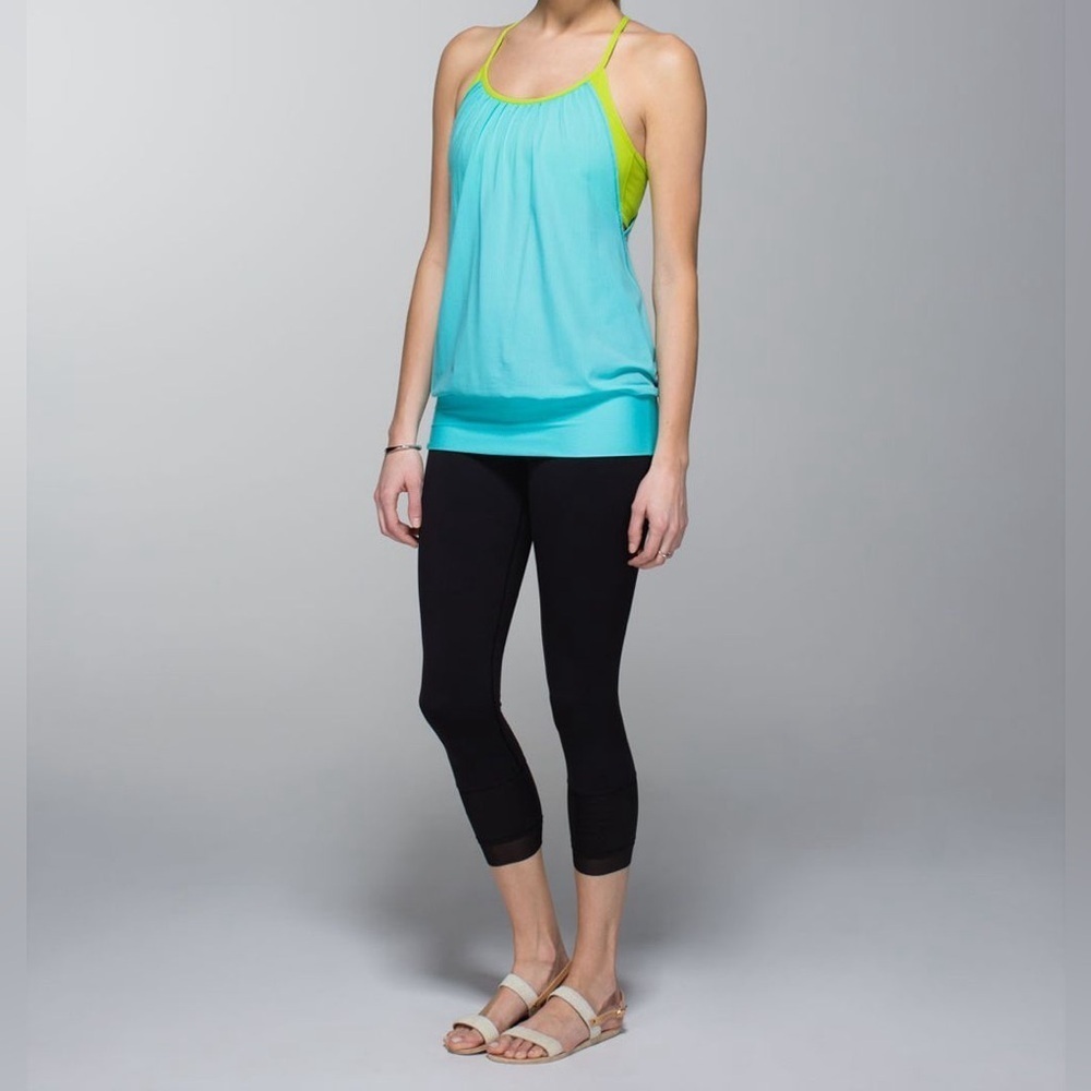 lululemon athletica Blue and Green Tank Top